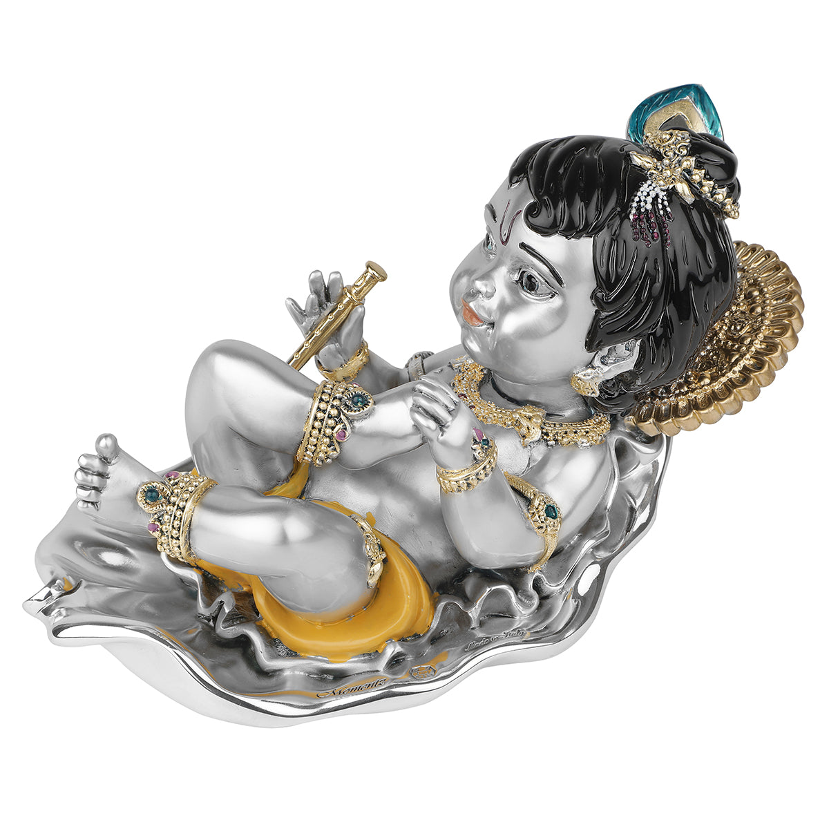 Bal gopal Krishna (h-14 cm)- Silver Statue