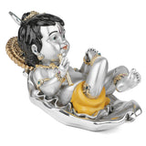 Bal gopal Krishna  (h-14 cm)- Silver Statue