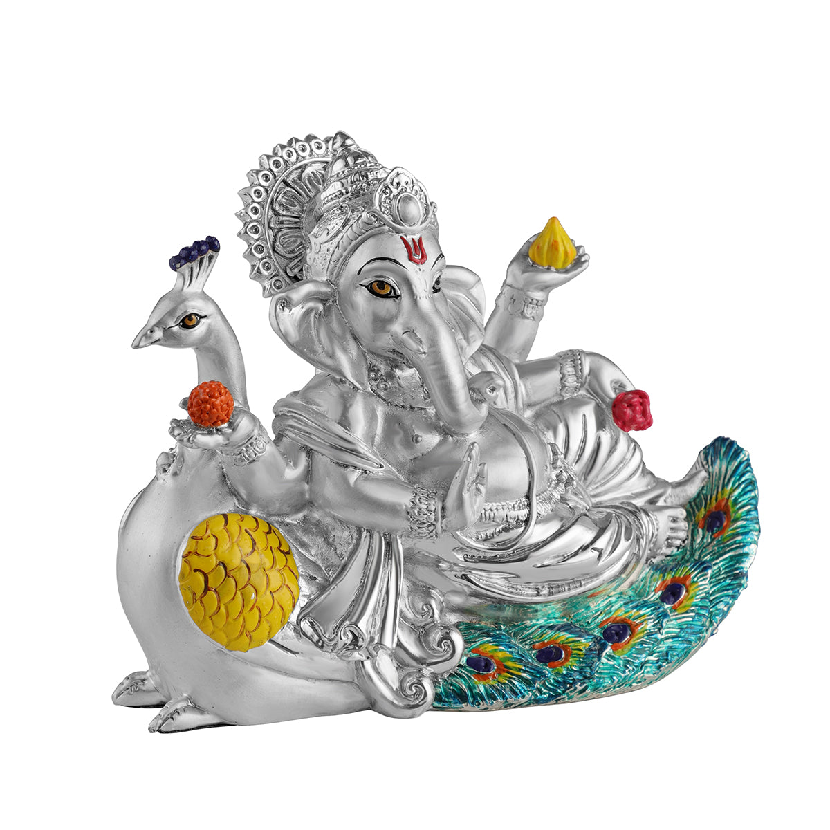 Lying Ganesh on Peacock