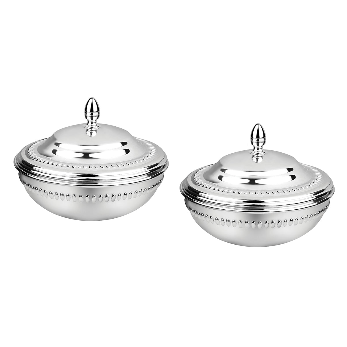 Set of 2 Sugar Bowl Silver