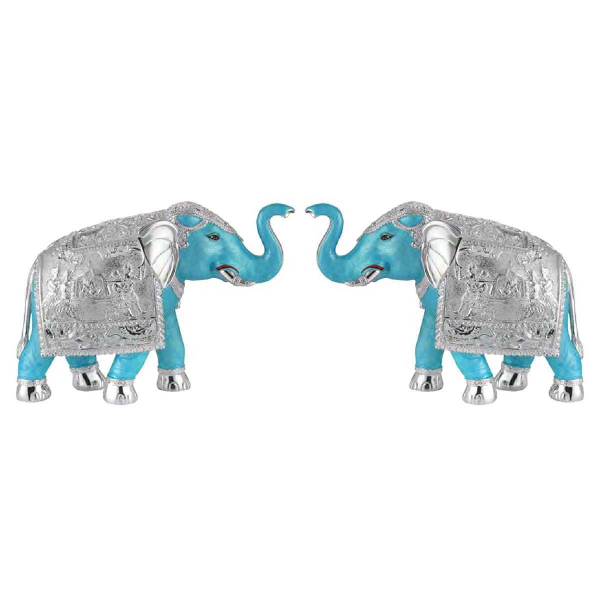 Pair of Feroza Pearl Elephant Jumbo Size