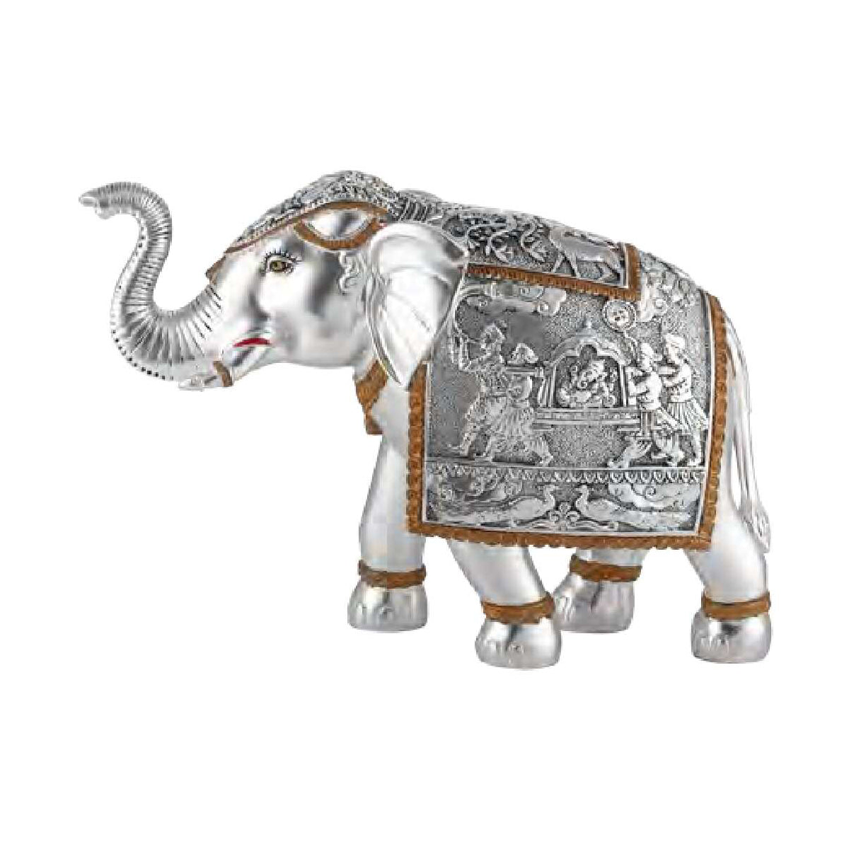 Pair of Silver Elephant Jumbo Size
