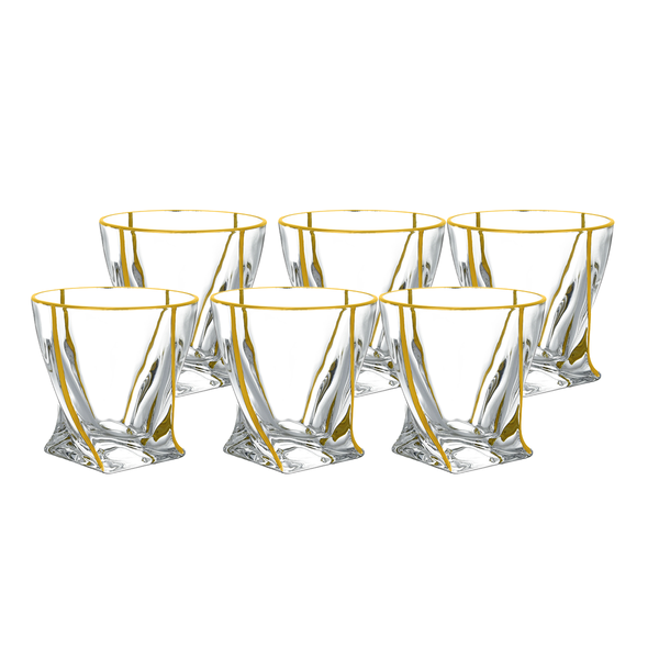 Twisted Whiskey Glasses Set of 6