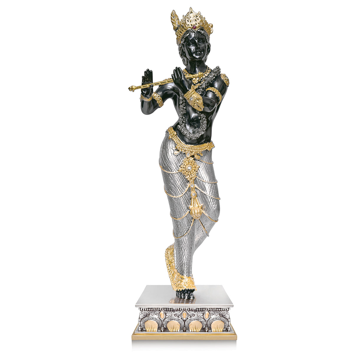Standing Krishna (h-45 cm) Black