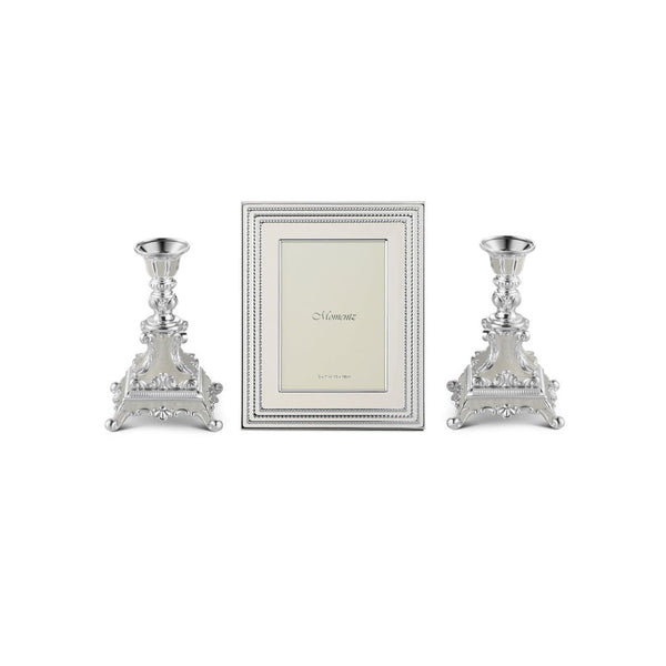 Photoframe with pair of candle White