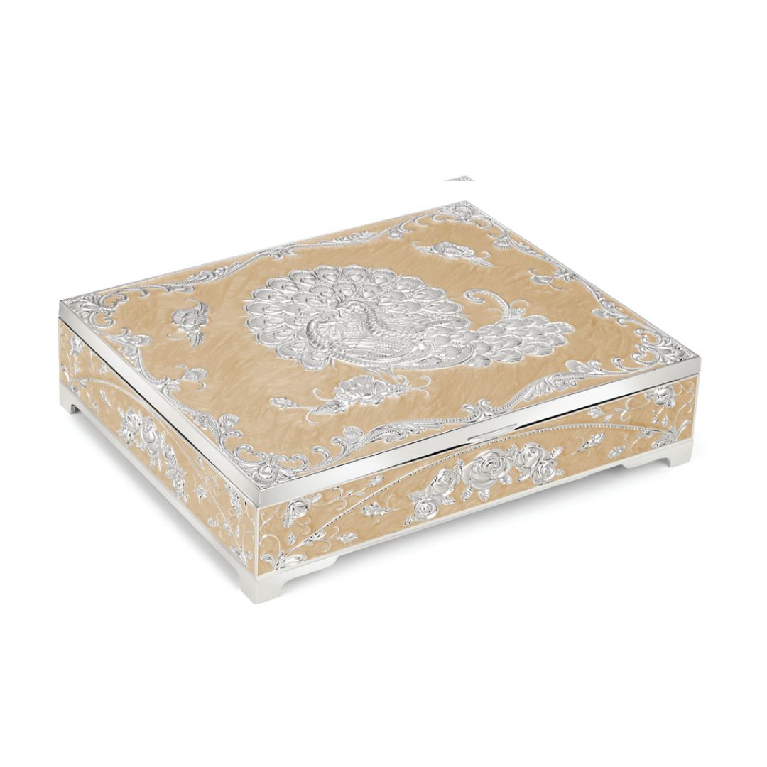Peacock Dry Fruit Box 4 in 1 (peach)