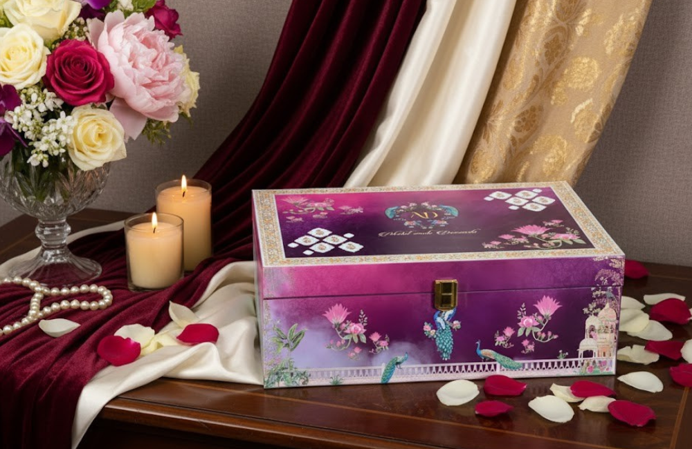 Regal Peacock Palace Keepsake Box