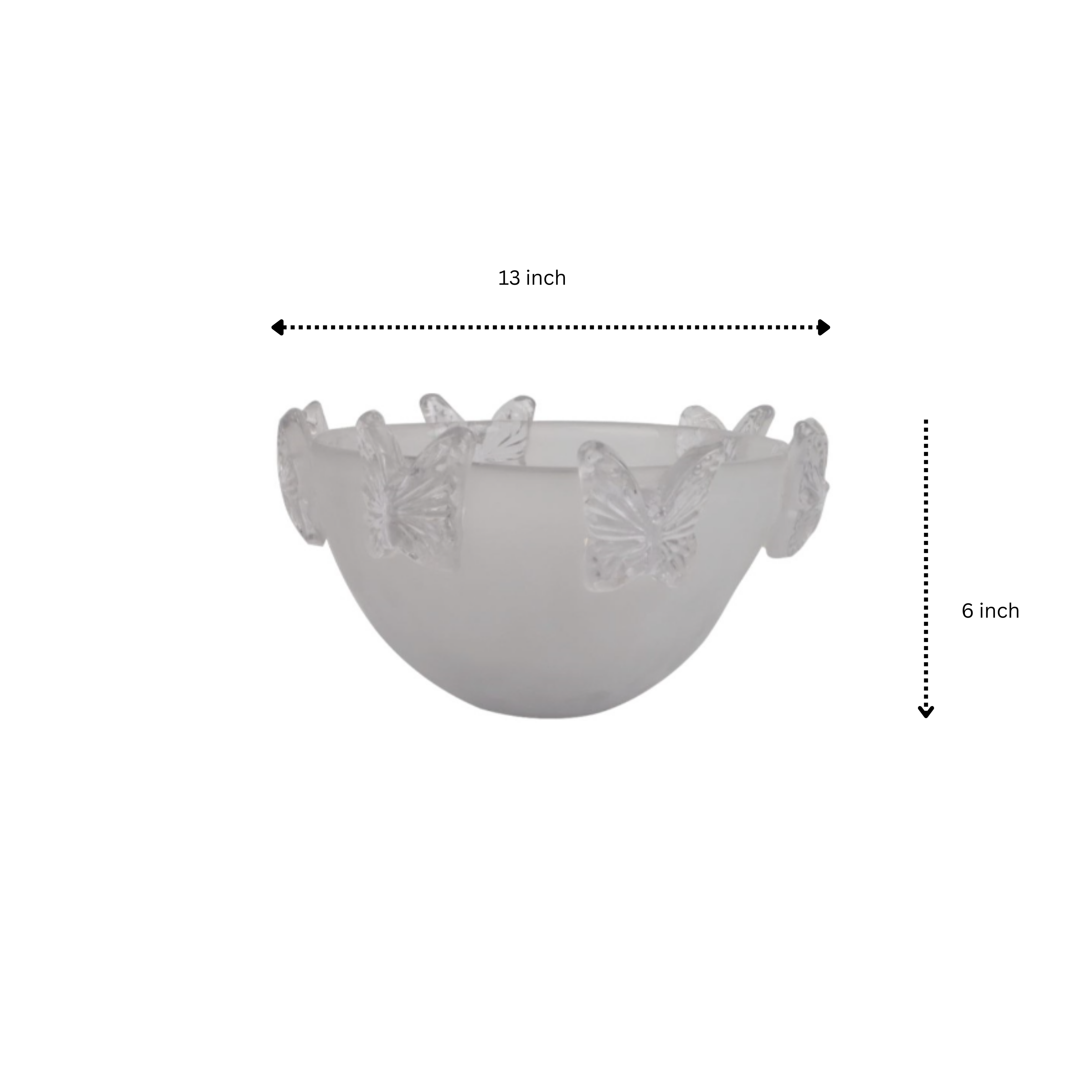 Crystal Butterfly Bowl Clear