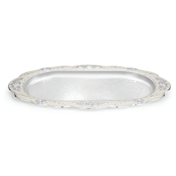 Peacock Oval Tray - White