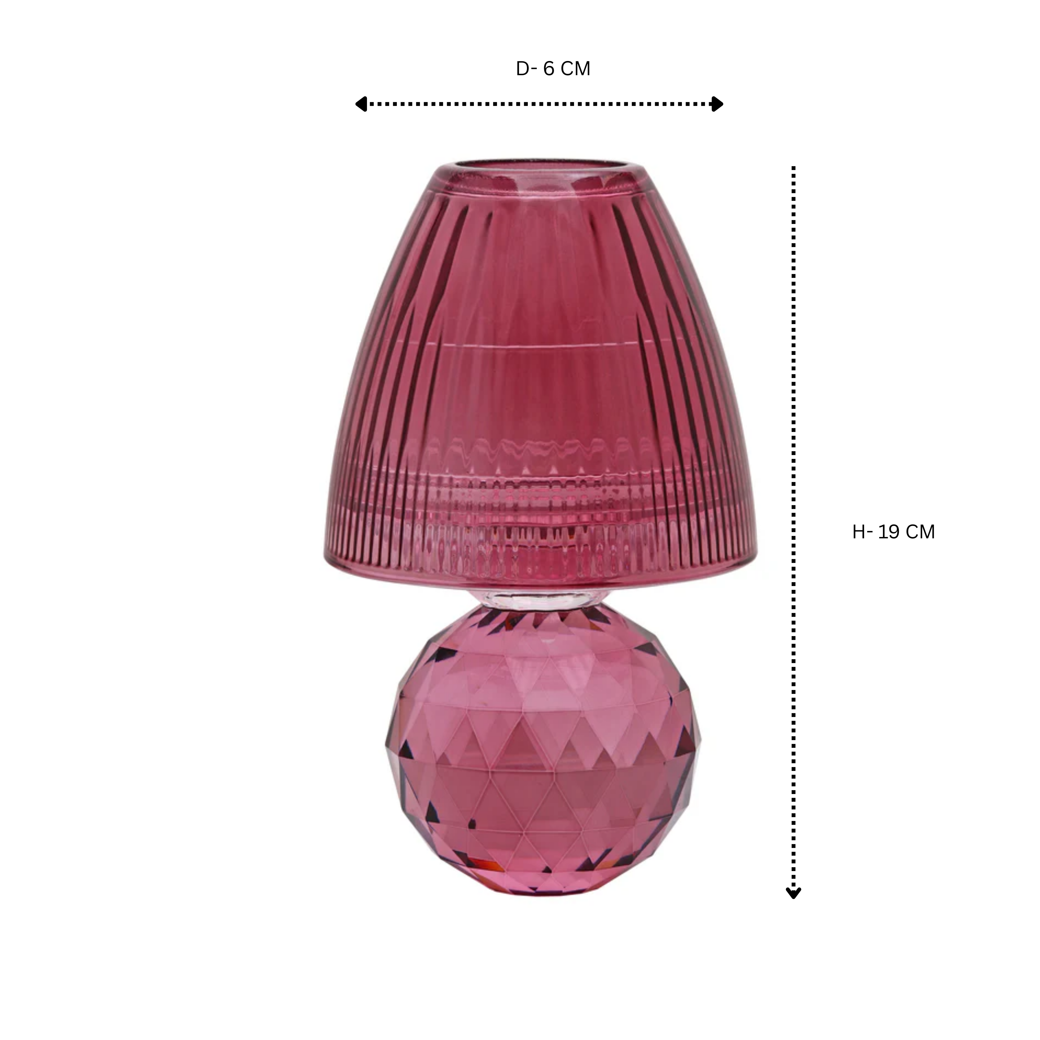 Crystal Candle Holder Lavender