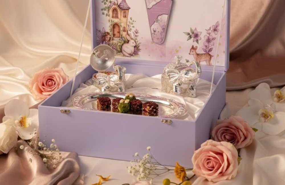 Enchanted Fairy-Themed Keepsake Gift Box with Silver Accents