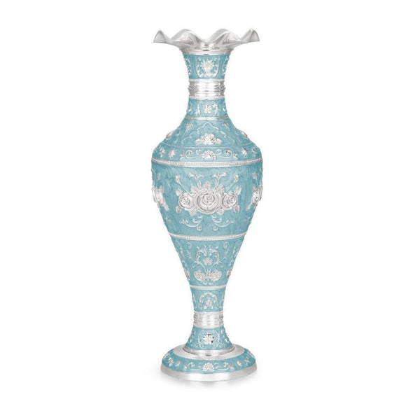 Silver vase (blue)
