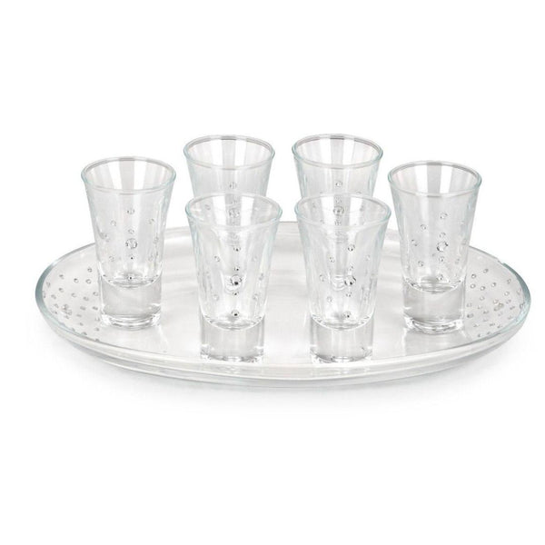 Set of 6 Swarovski Shot Glasses with Swarovski Tray CLEAR