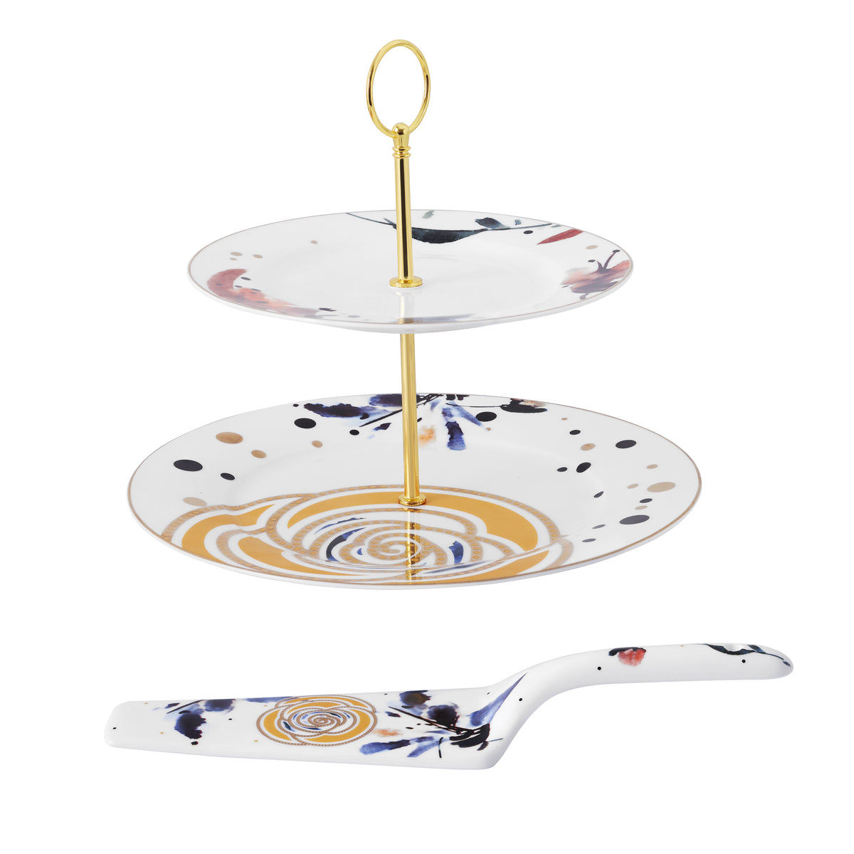 Celestial Swirl 2 Tiers Cake Stand
