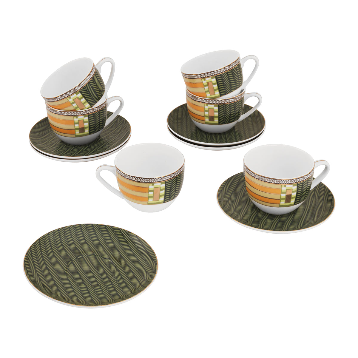 Forest Mosaic 12pcs Tea Set