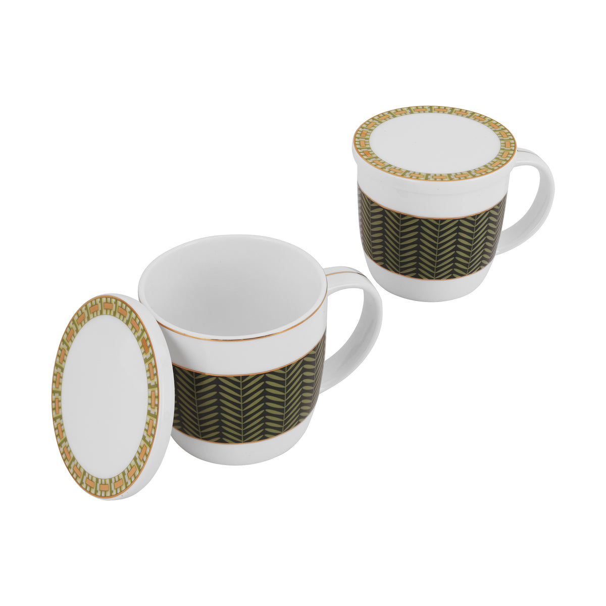 Forest Mosaic 2pcs Mug Set
