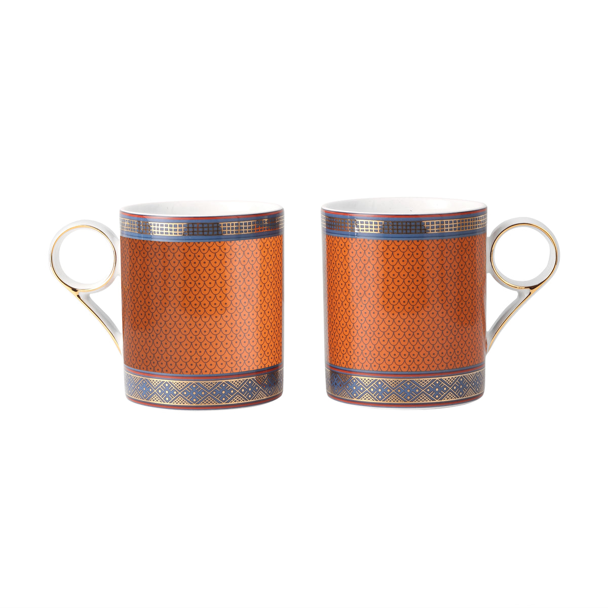 Sienna mosaic 2pc mug set