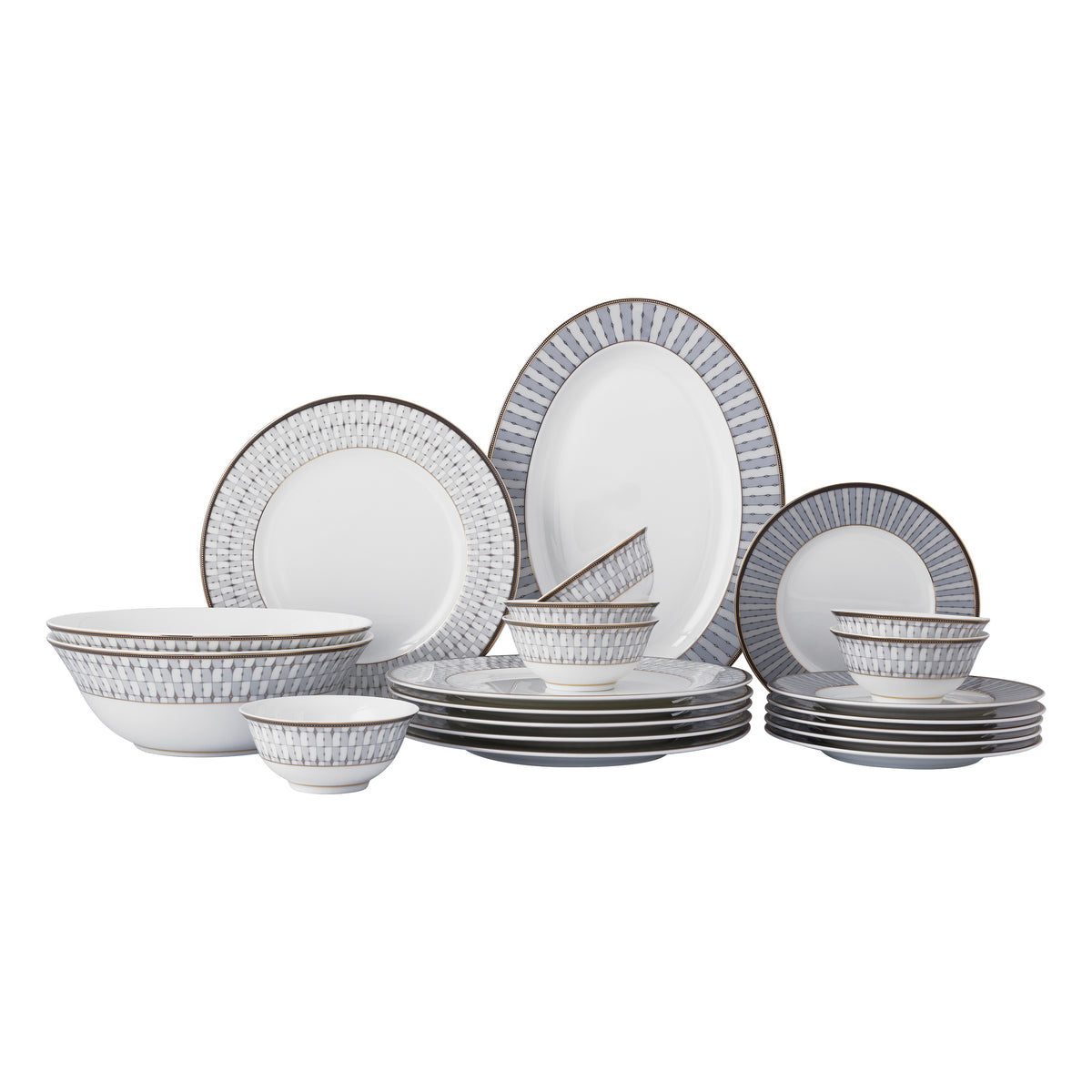 Majestic weave 21pc dinner set