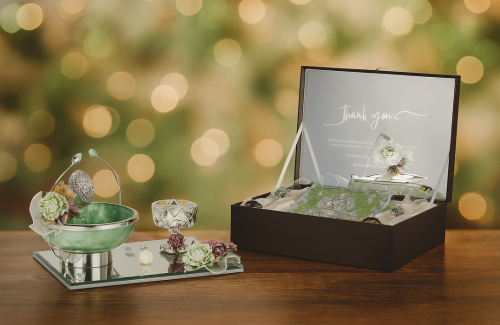 Elegant Gift Set with Decorative Bowl & Keepsake Box