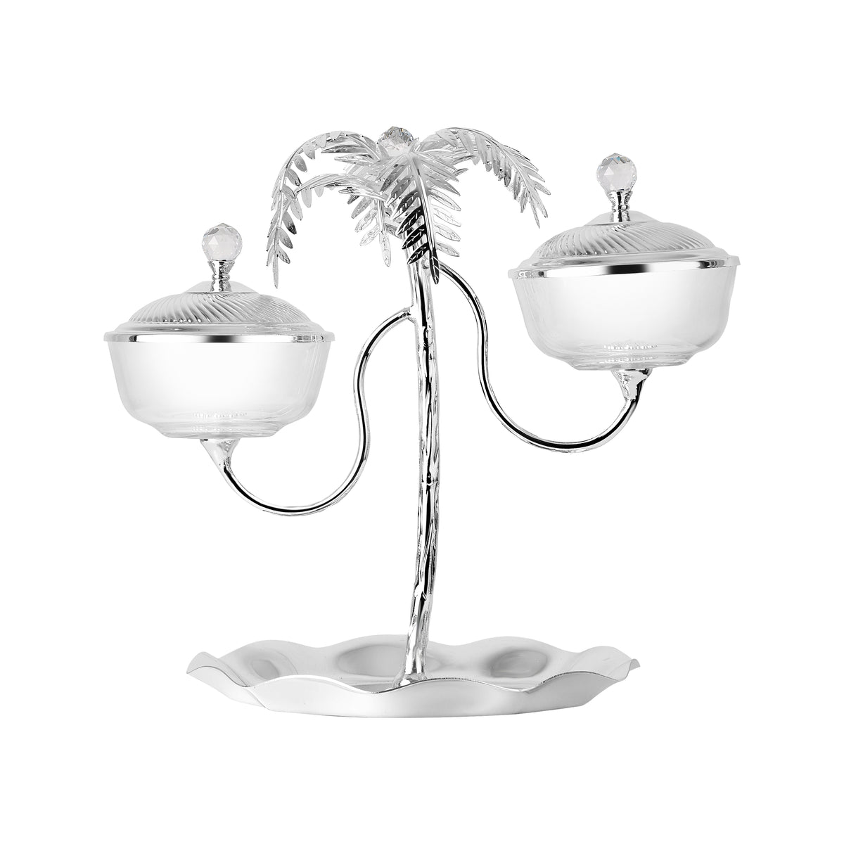 Palm royal 2 dryfruit bowls stand