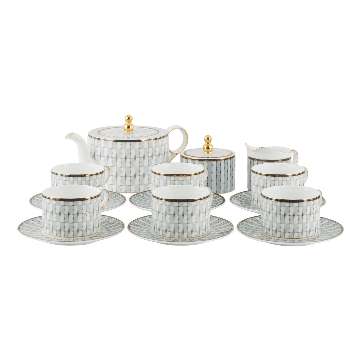 Majestic weave 15pc tea set