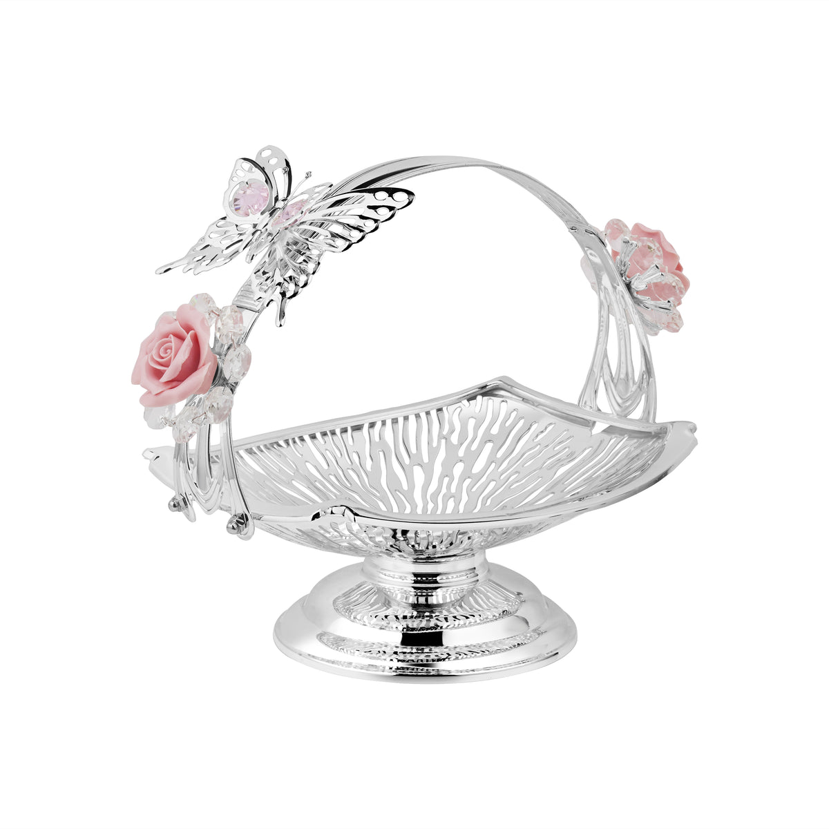 Rectangle 2 Flower Butterfly Basket Pink