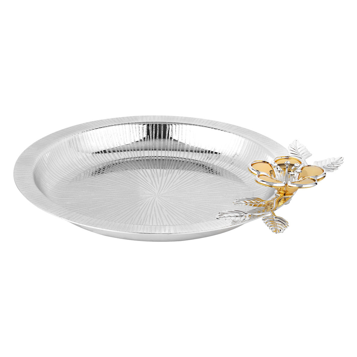 New Round Diagonal Flower Tray Dual Tone