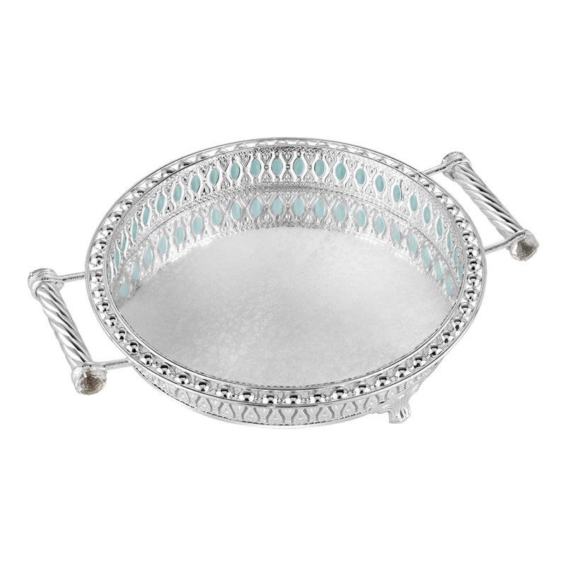 Round Tray With Handle Small