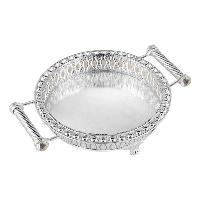 Round Tray With Handle Medium