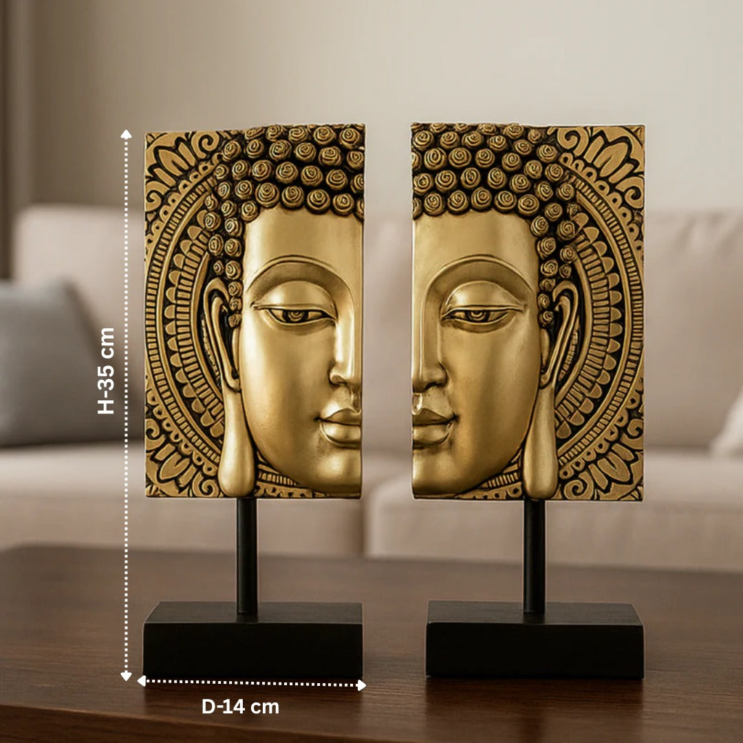 Serenity Buddha Duo Sculpture