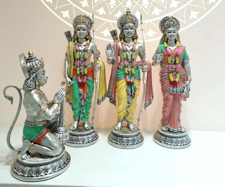 Ram Darbar Idol Set – Ram, Sita, Lakshman & Hanuman