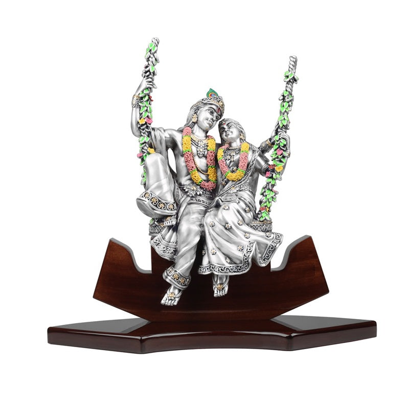 Radha Krishna on Swing Colored Small