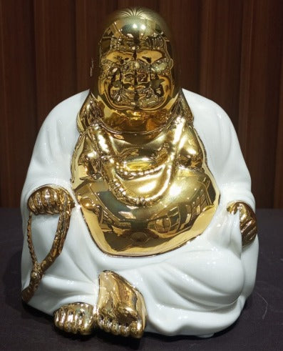 Laughing Buddha Small Porcelain  H-14 CM