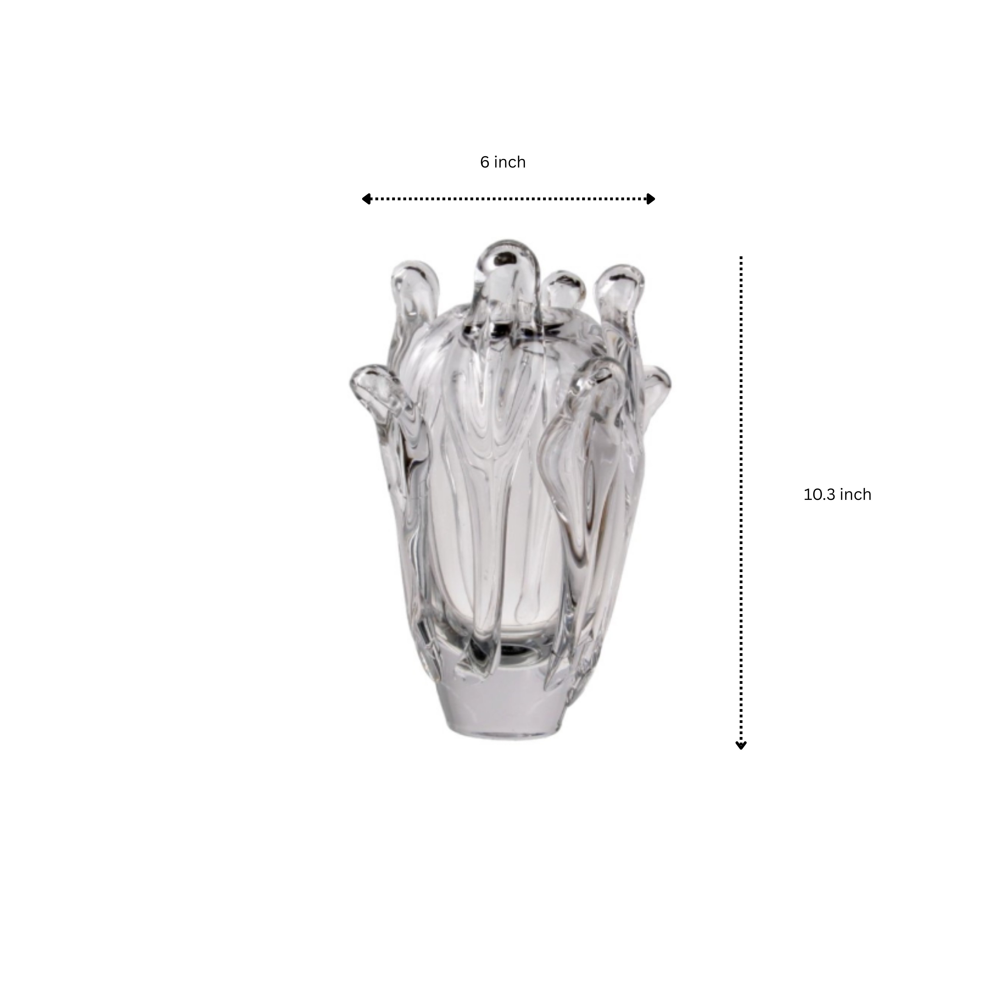Crystal Swirl Vase Clear Small