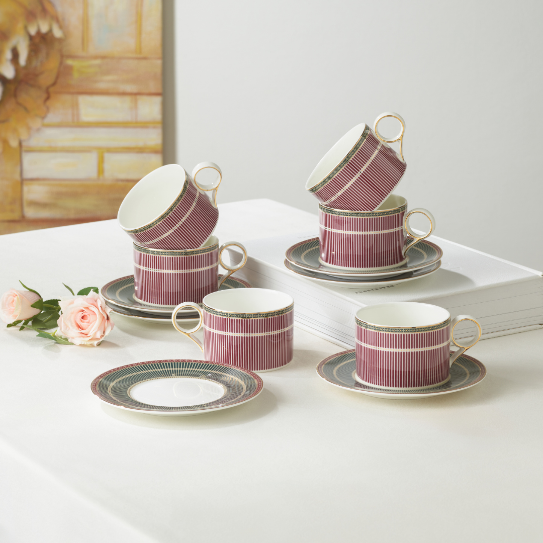 Regalia Stripes 12pcs Tea Set