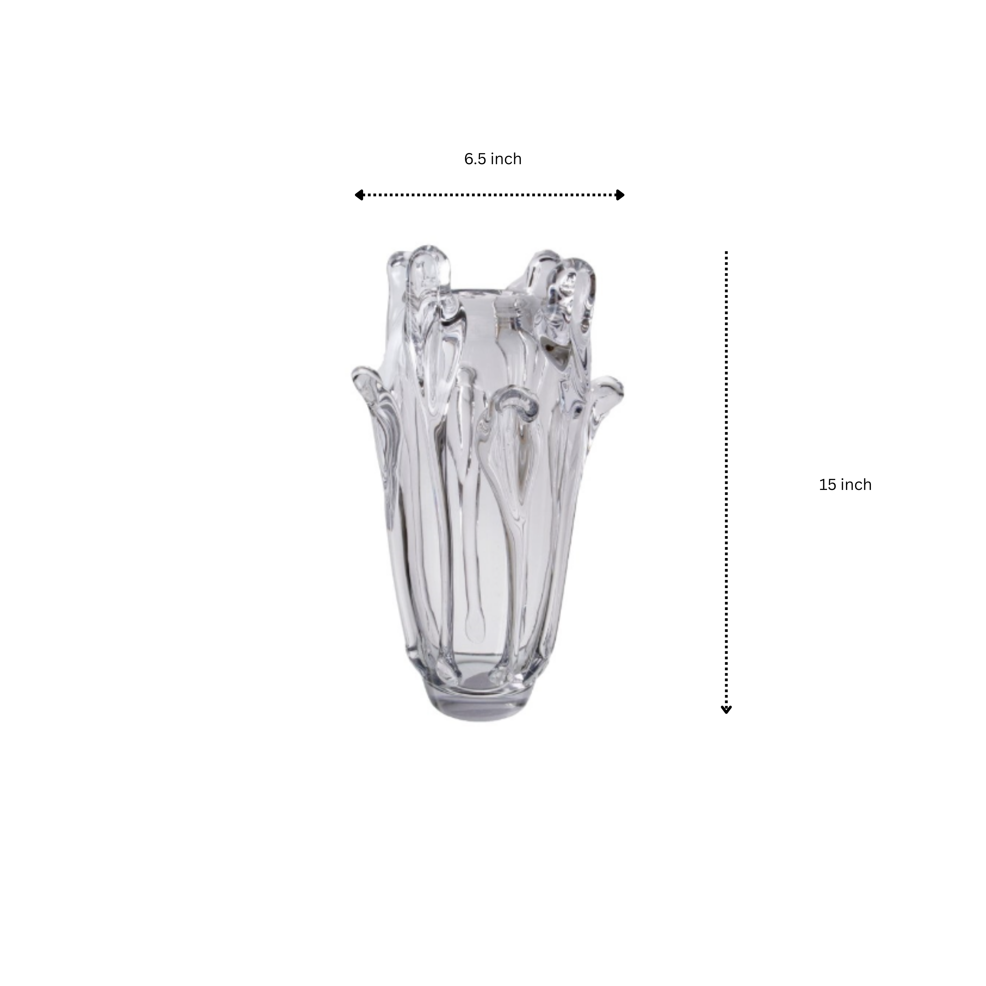 Crystal Swirl Vase Clear Large