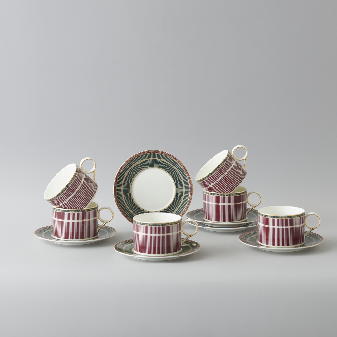 Regalia Stripes 12pcs Tea Set