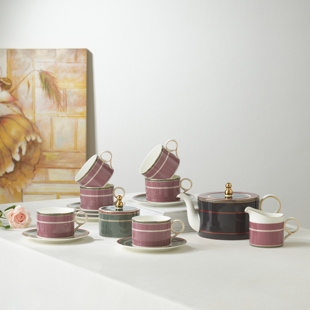 Regalia Stripes 15pcs Tea Set
