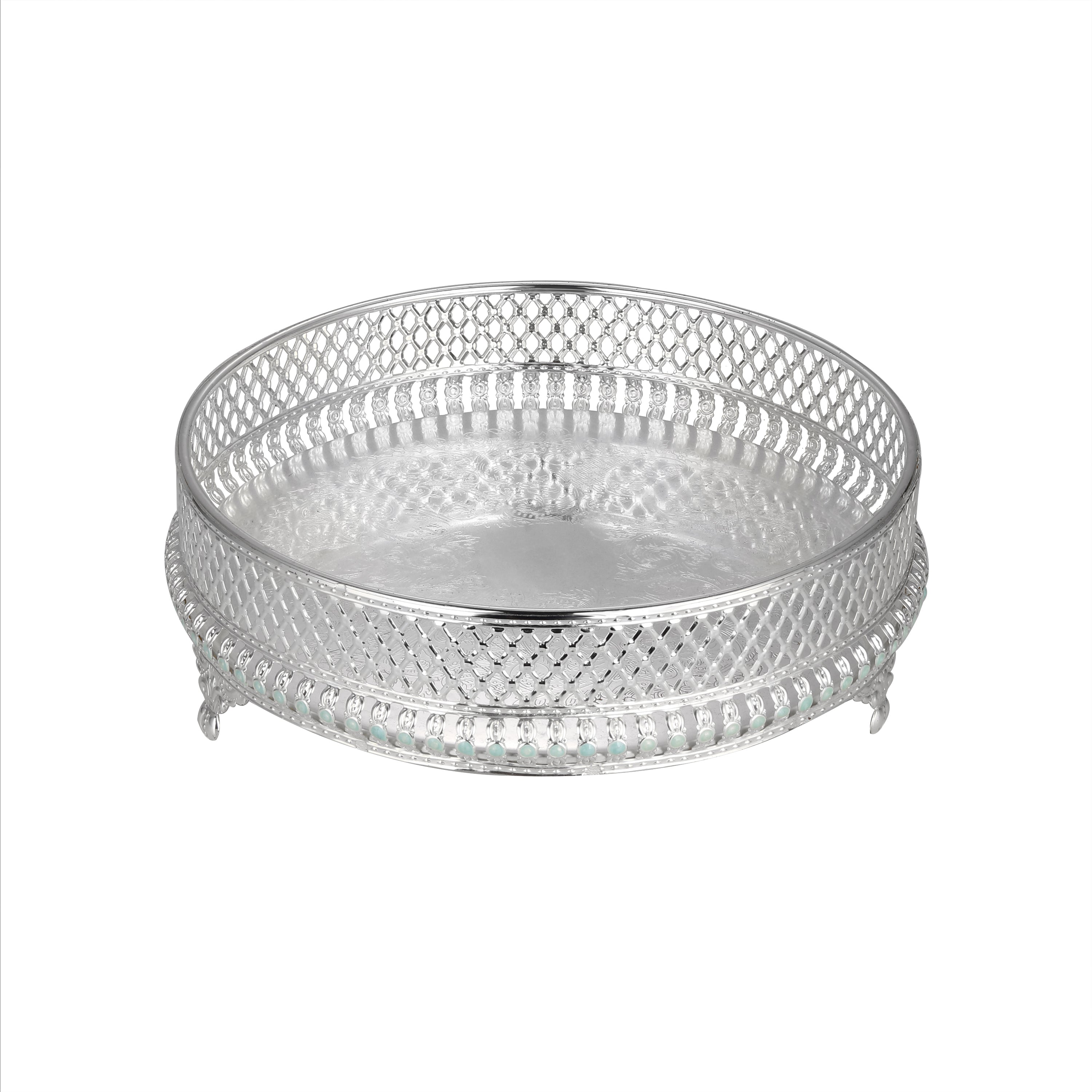 Radiant Round Tray Blue