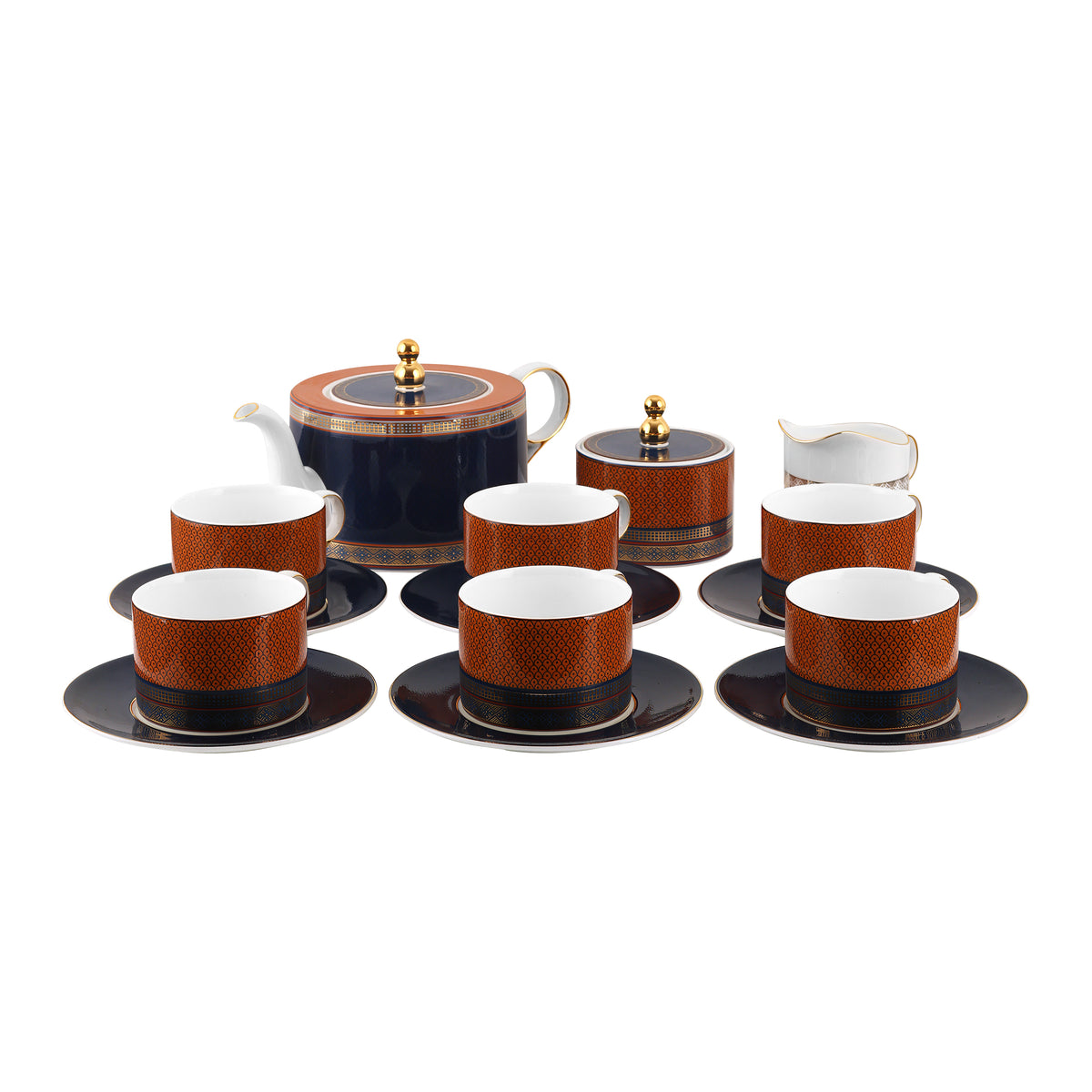 Sienna mosaic 15pc tea set