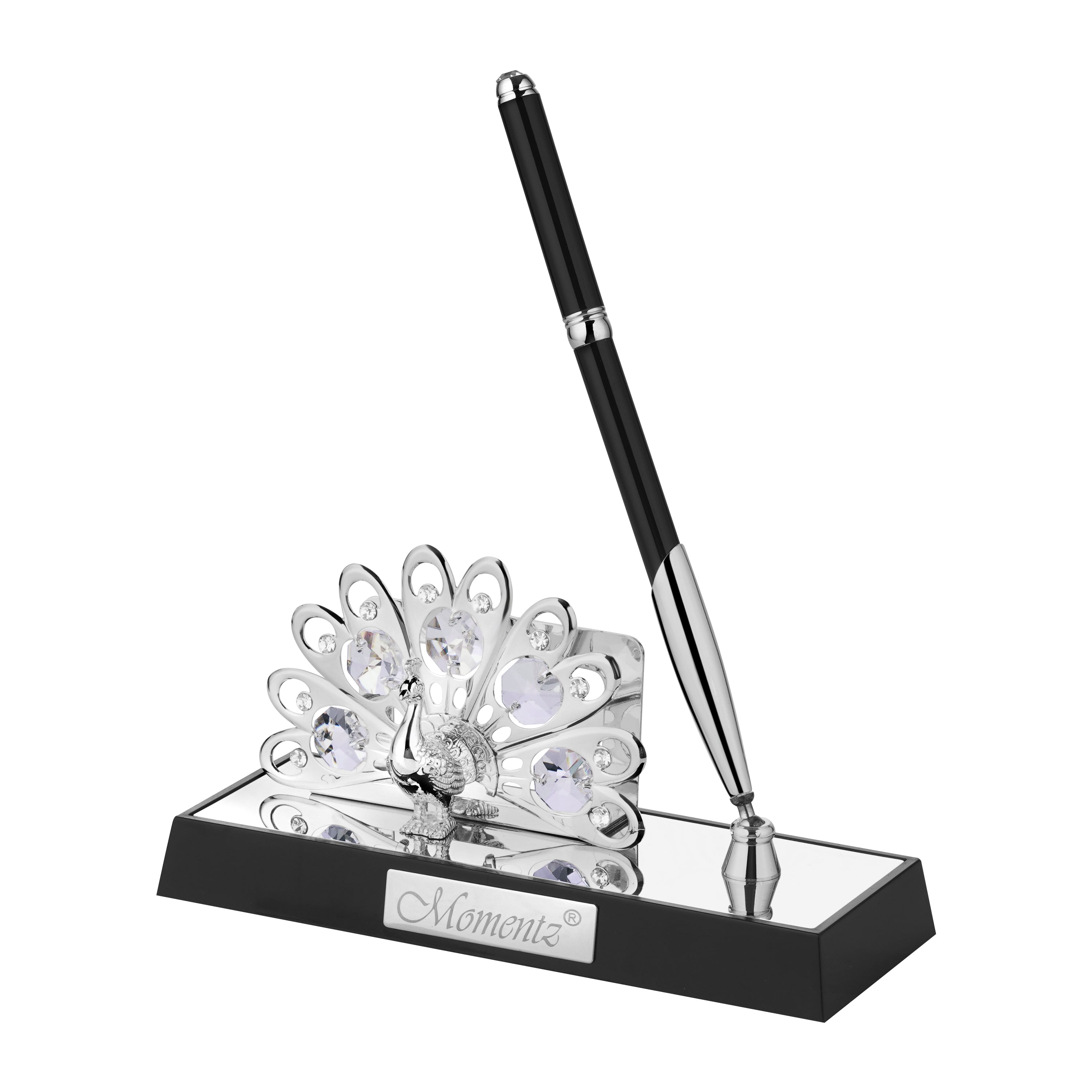 Peacock Pen & Card Holder