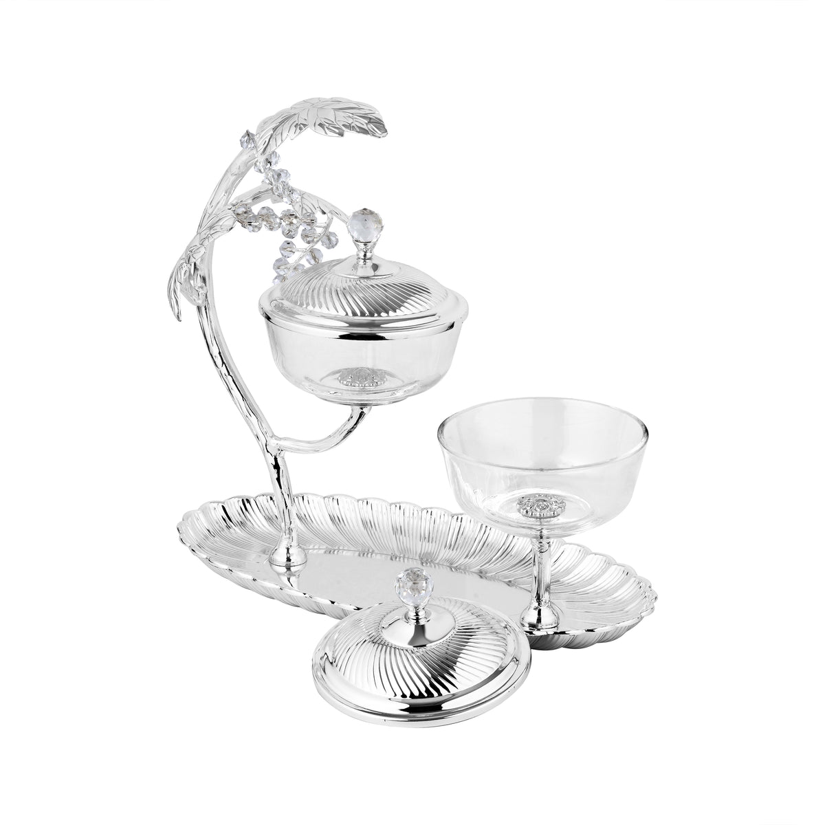 Regal twin leaf dryfruit server