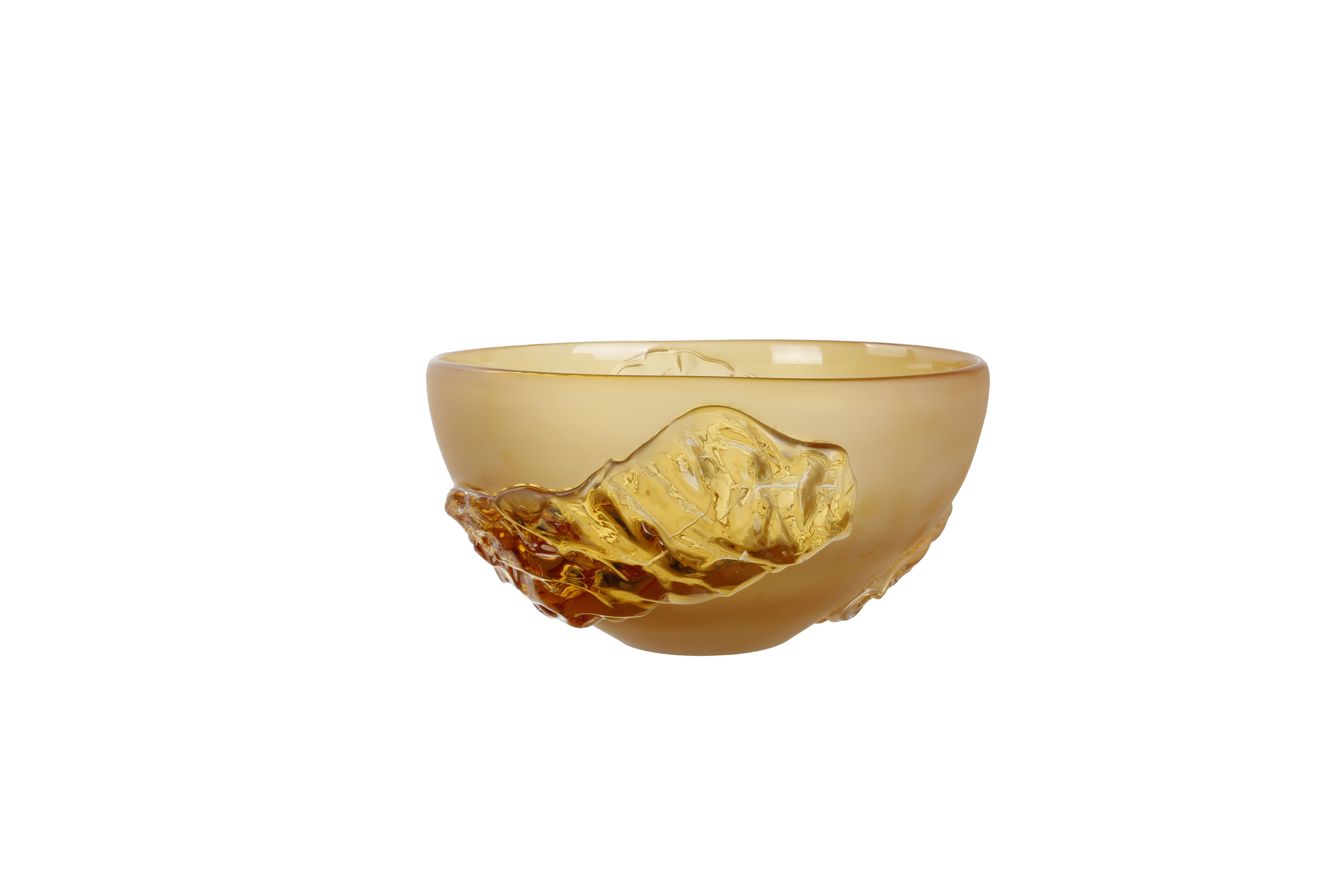 Crystal Bold Whirl Bowl Amber