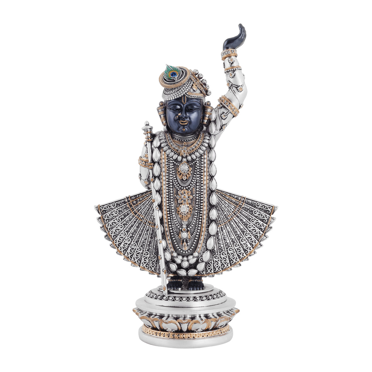 Embossed Lord Shrinath ji Black