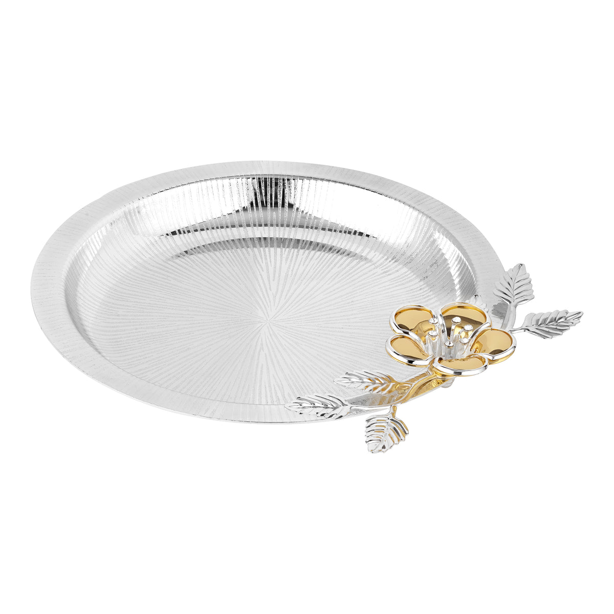 New Round Diagonal Flower Tray Dual Tone