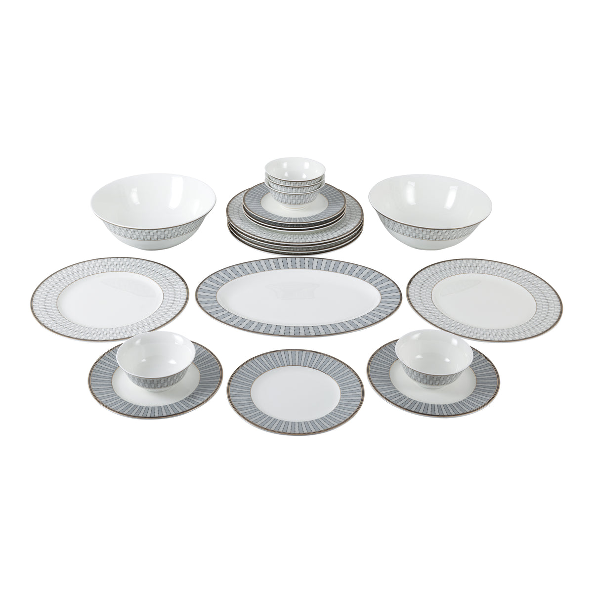Majestic weave 21pc dinner set