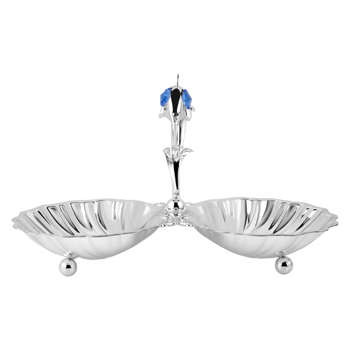 Dolphin Swarovski With 2 Serving Blue