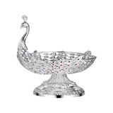 Peacock Bowl with Crystal Colored