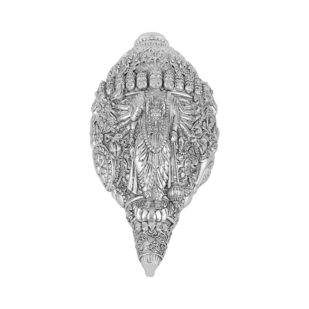 New Vishnu Shankh Silver Idol
