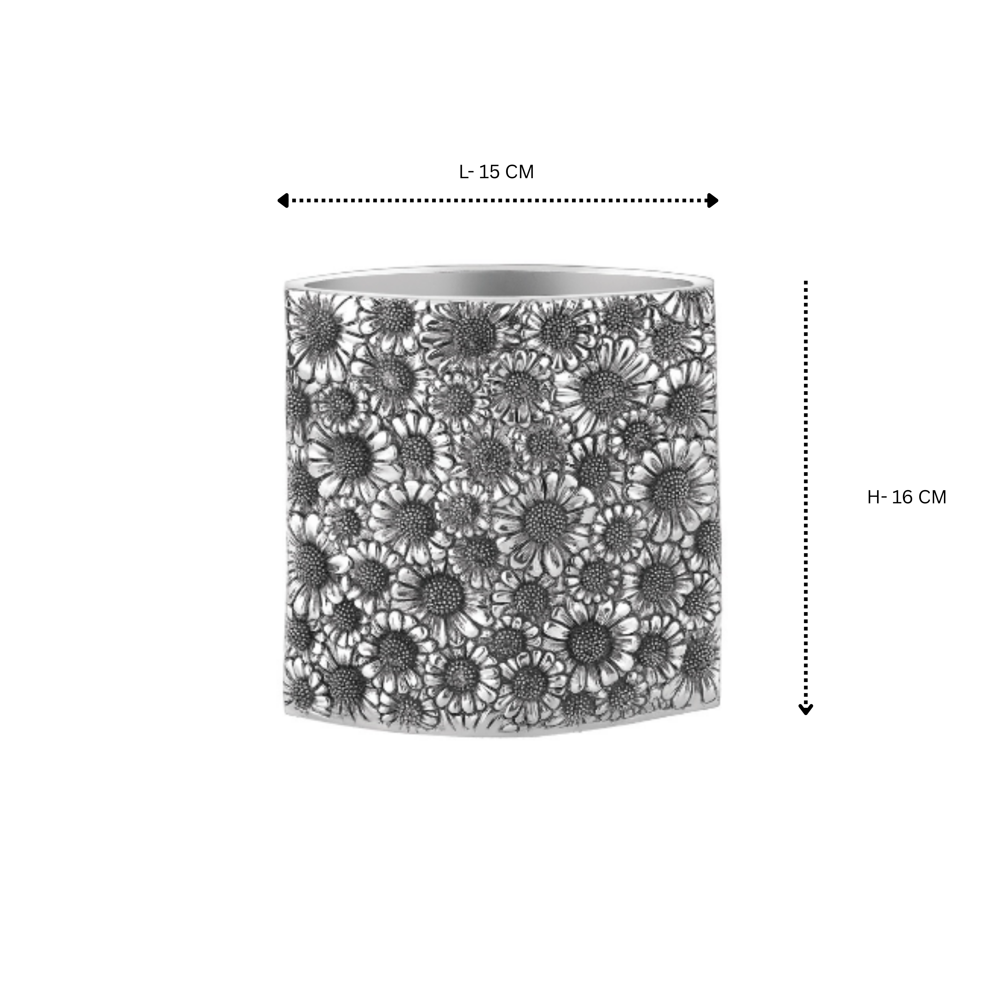 Engraved flower vase - small